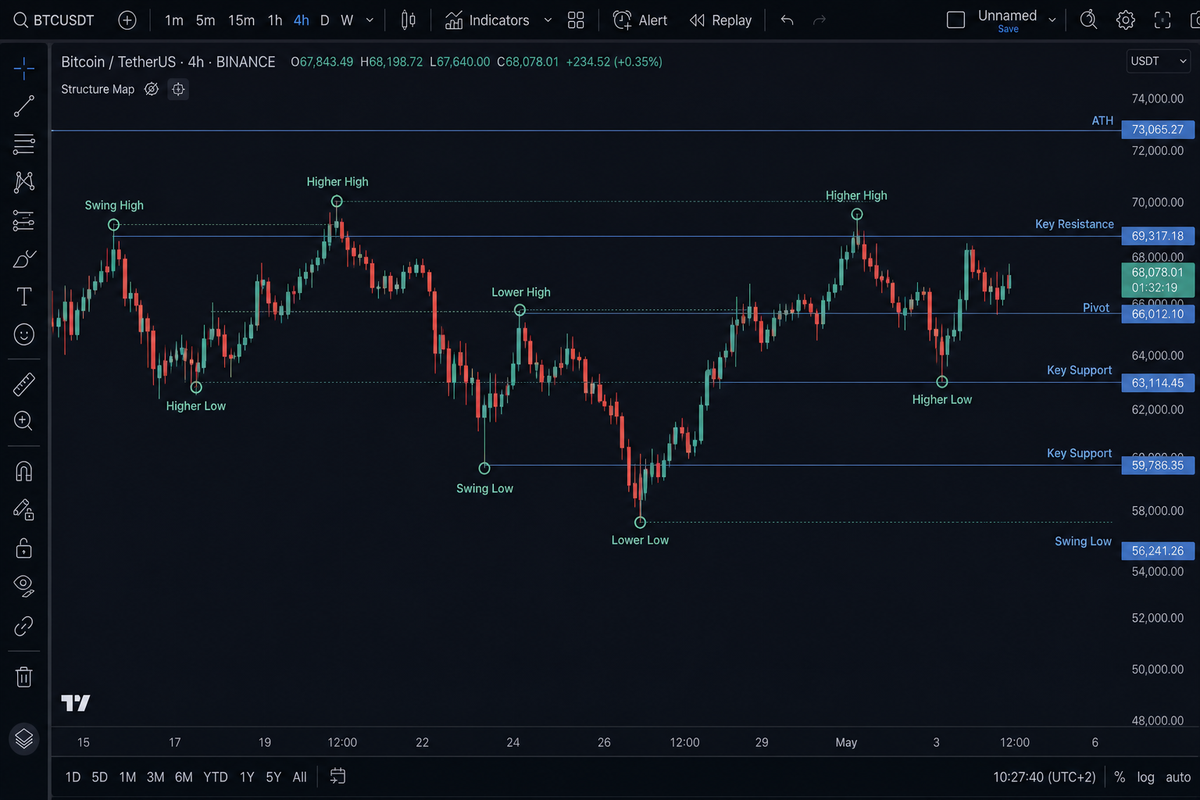 Structure Map swing levels on TradingView